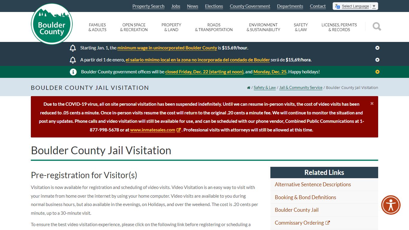 Boulder County Jail Visitation